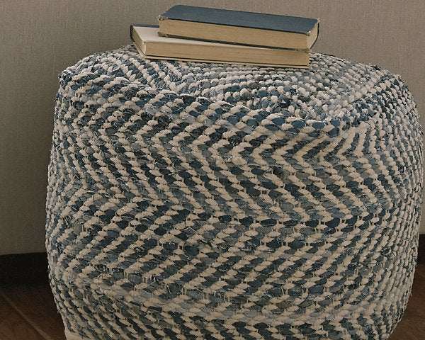 Chevron Pouf - Pouf - Half Price Furniture