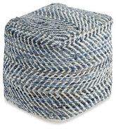 Chevron Pouf Half Price Furniture