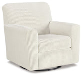 Herstow Swivel Glider Accent Chair Half Price Furniture
