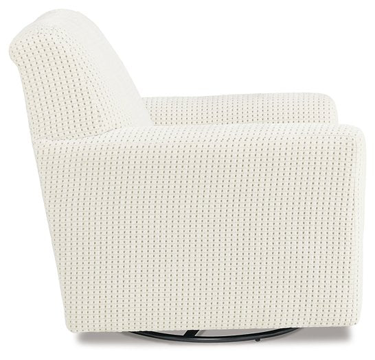 Herstow Swivel Glider Accent Chair - Half Price Furniture