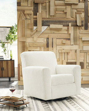 Herstow Swivel Glider Accent Chair - Half Price Furniture