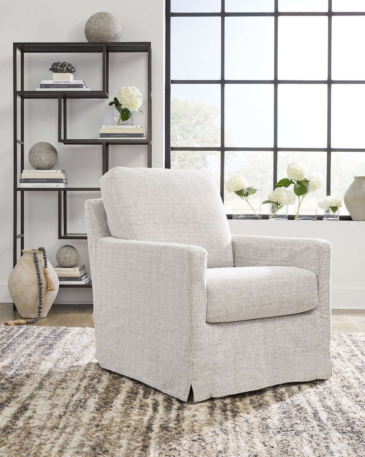 Nenana Next-Gen Nuvella Swivel Glider Accent Chair Half Price Furniture