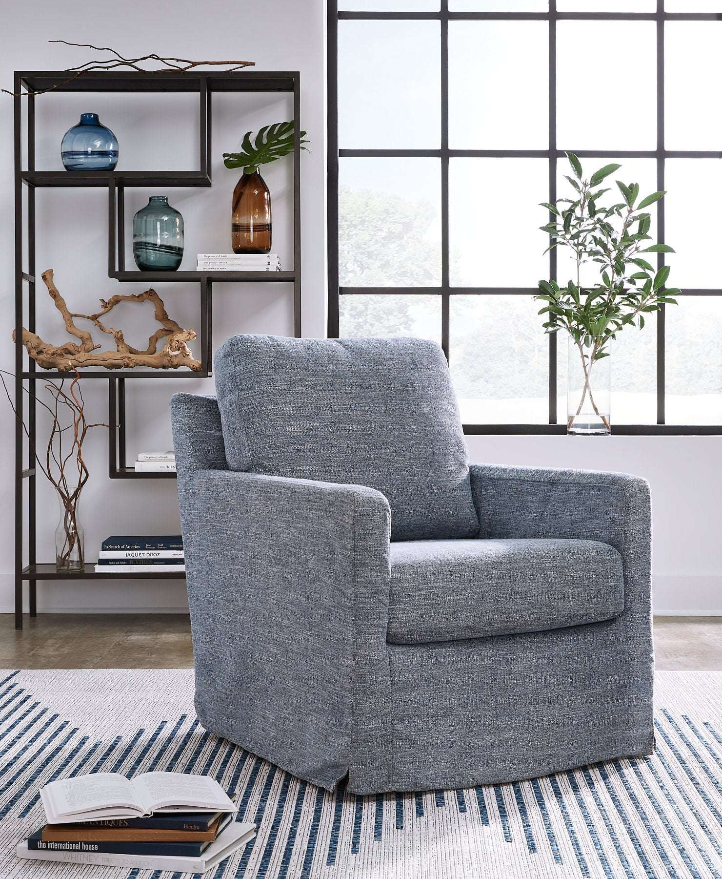 Nenana Next-Gen Nuvella Swivel Glider Accent Chair Half Price Furniture