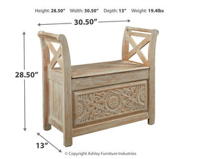 Fossil Ridge Accent Bench - Half Price Furniture