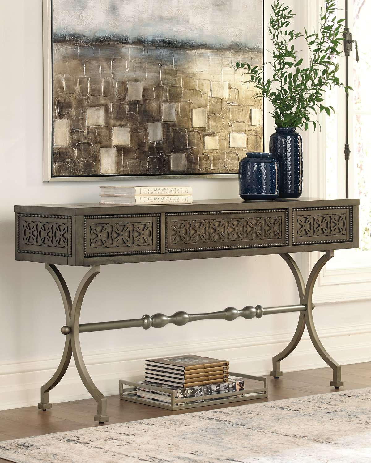 Quinnland Sofa/Console Table Half Price Furniture