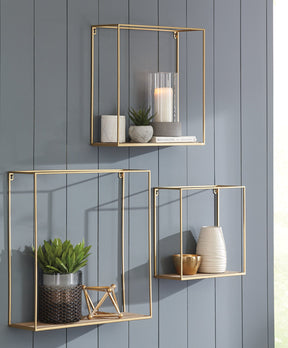 Efharis Wall Shelf (Set of 3) - Wall Decor - Half Price Furniture