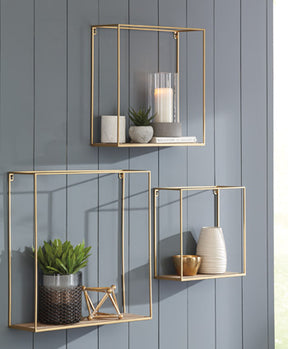 Efharis Wall Shelf (Set of 3) - Wall Decor - Half Price Furniture