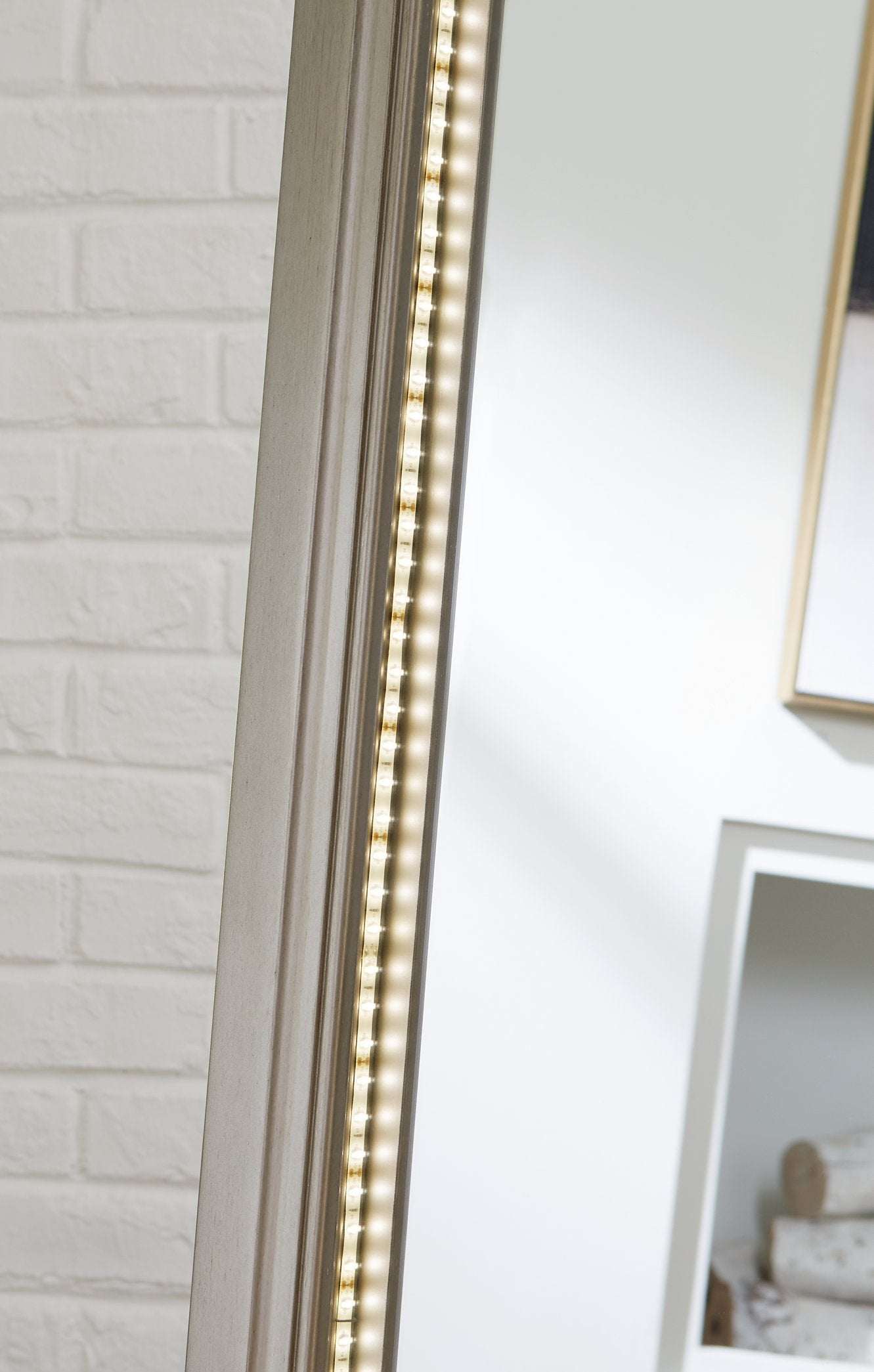 Evesen Floor Standing Mirror with Storage - Mirror - Half Price Furniture