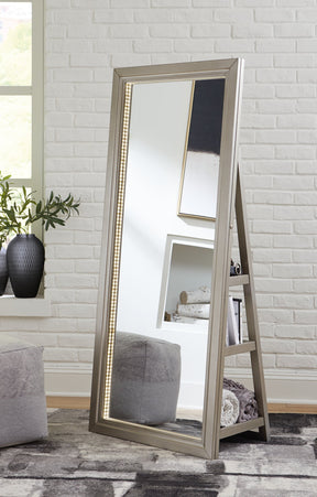 Evesen Floor Standing Mirror with Storage - Mirror - Half Price Furniture