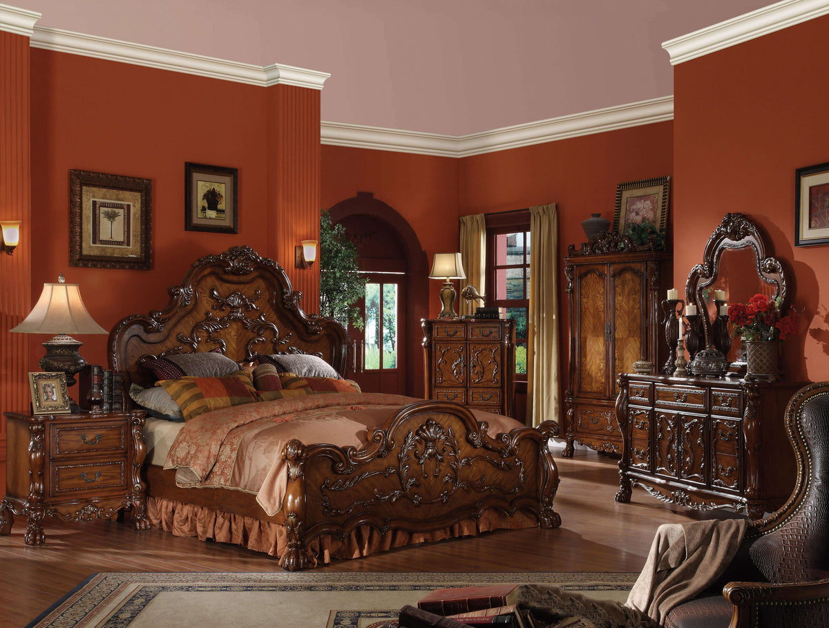 Dresden Cherry Oak Queen Bed - Half Price Furniture