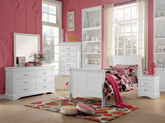 Louis Philippe III White Full Bed - Half Price Furniture