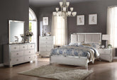 Voeville II Platinum PU & Platinum Eastern King Bed Half Price Furniture
