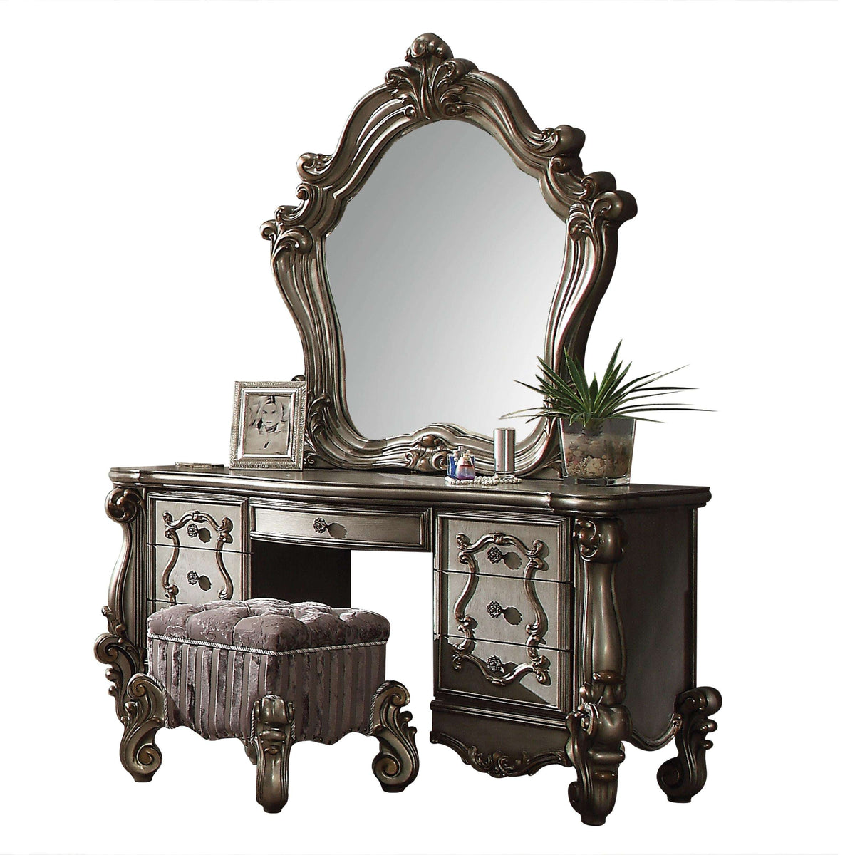 Versailles Antique Platinum Mirror - Half Price Furniture