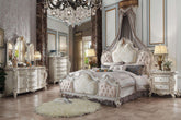 Picardy Fabric & Antique Pearl California King Bed Half Price Furniture
