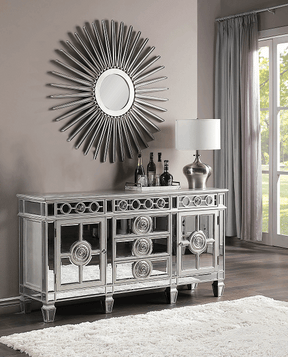 Varian Mirrored & Antique Platinum Server - Half Price Furniture