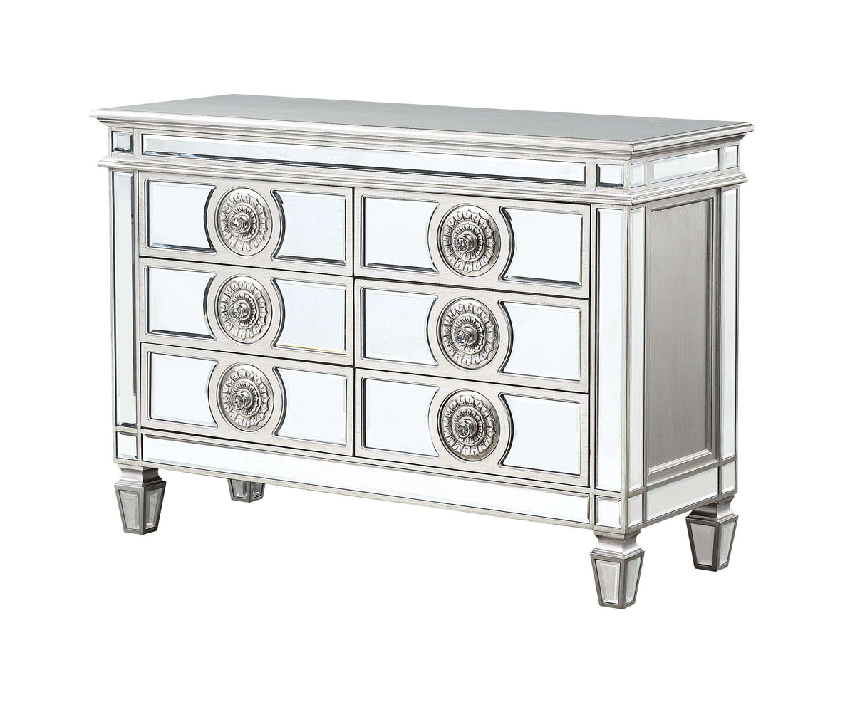 Varian Mirrored & Antique Platinum Server - Half Price Furniture
