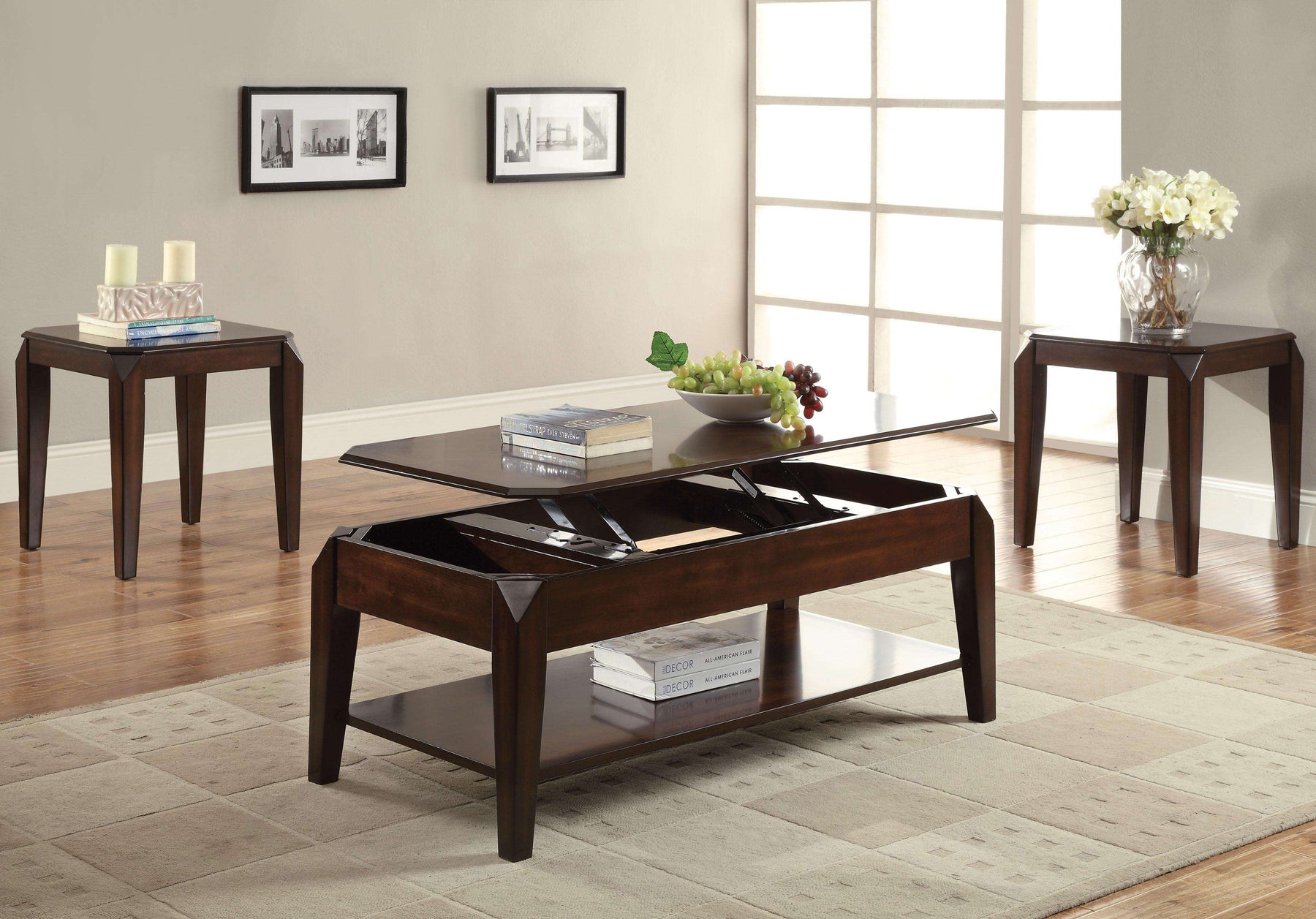 Docila Walnut Coffee Table - Half Price Furniture