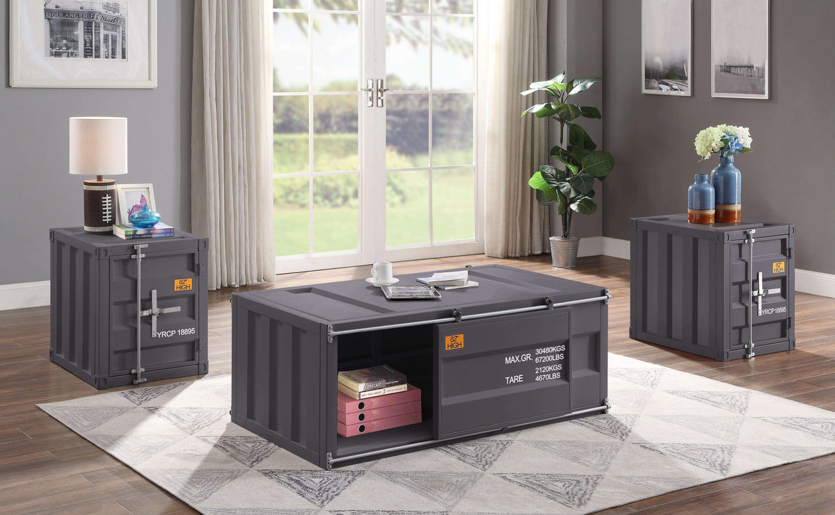 Cargo Gunmetal Coffee Table - Half Price Furniture