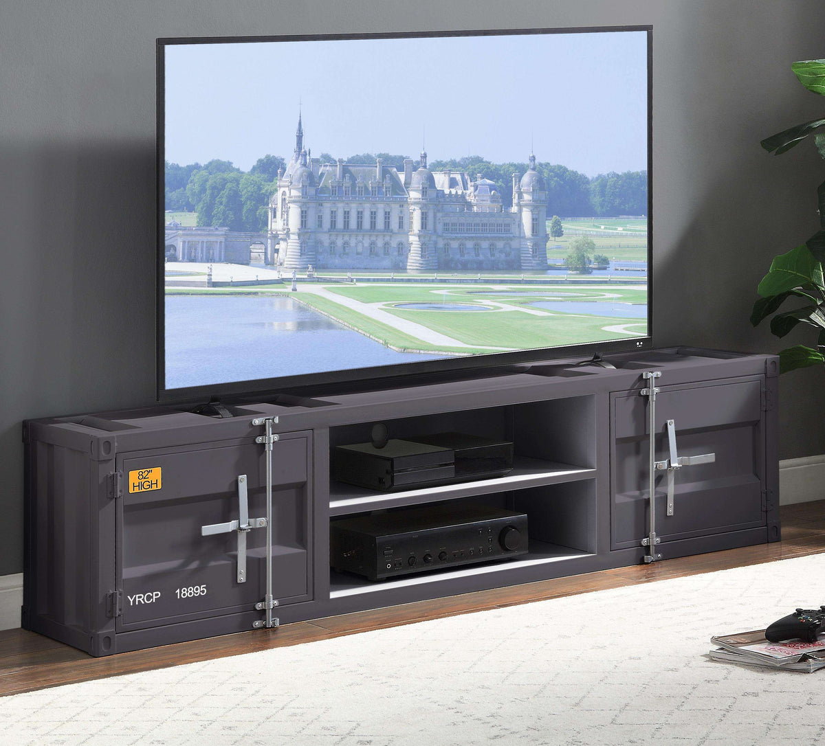 Cargo Gunmetal TV Stand - Half Price Furniture