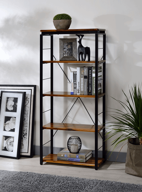 Jurgen Oak & Black Bookshelf - Half Price Furniture