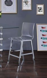 Acme Furniture Nadie Counter Height Chair in Chrome (Set of 2) 72592 - Half Price Furniture