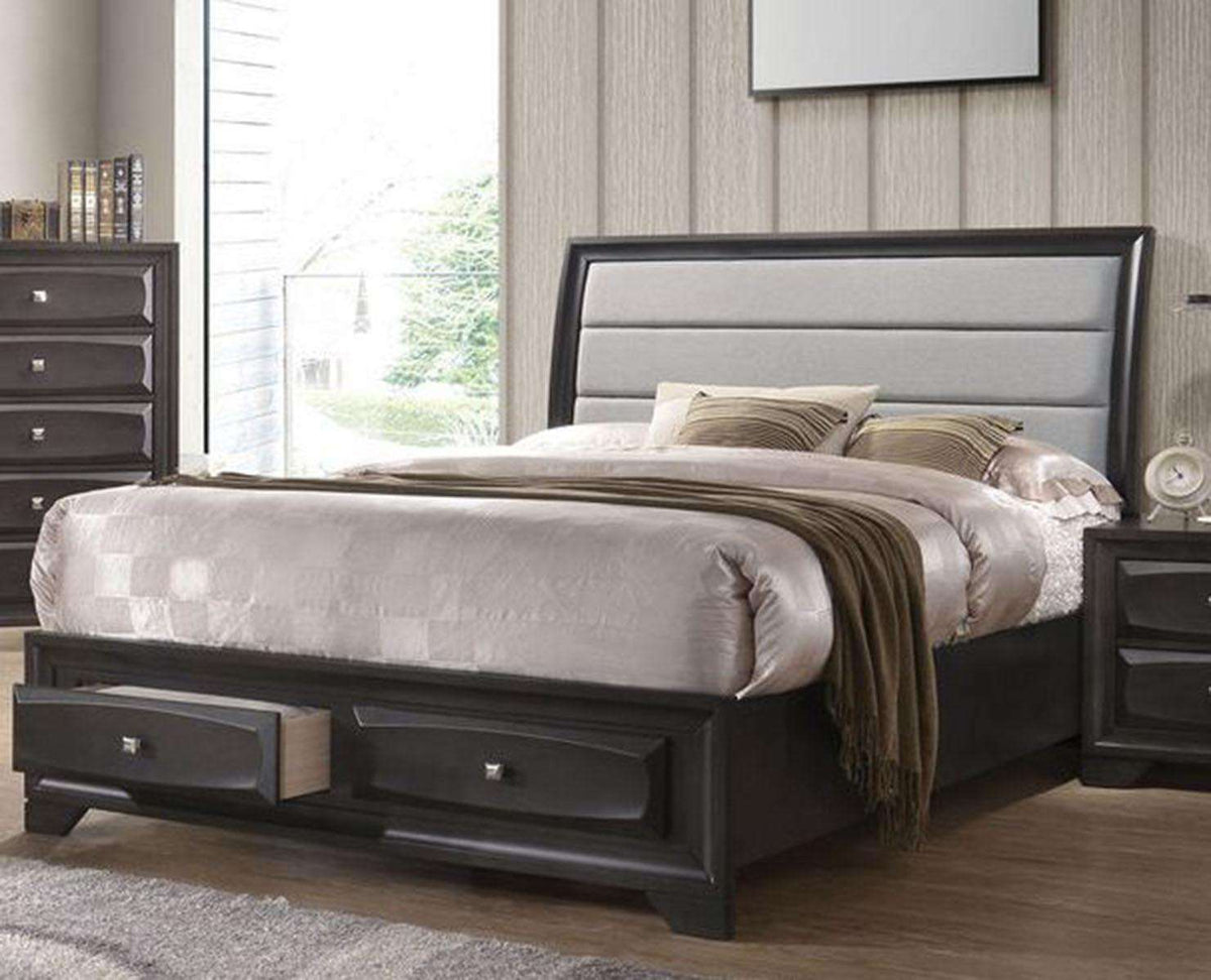 Acme Furniture Soteris King Sleigh Storage Bed in Gray 26537EK - Half Price Furniture