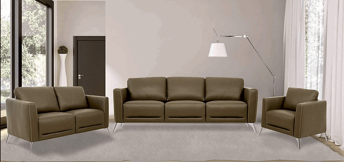 Malaga Leather 3-Piece Living Room Set - Half Price Furniture