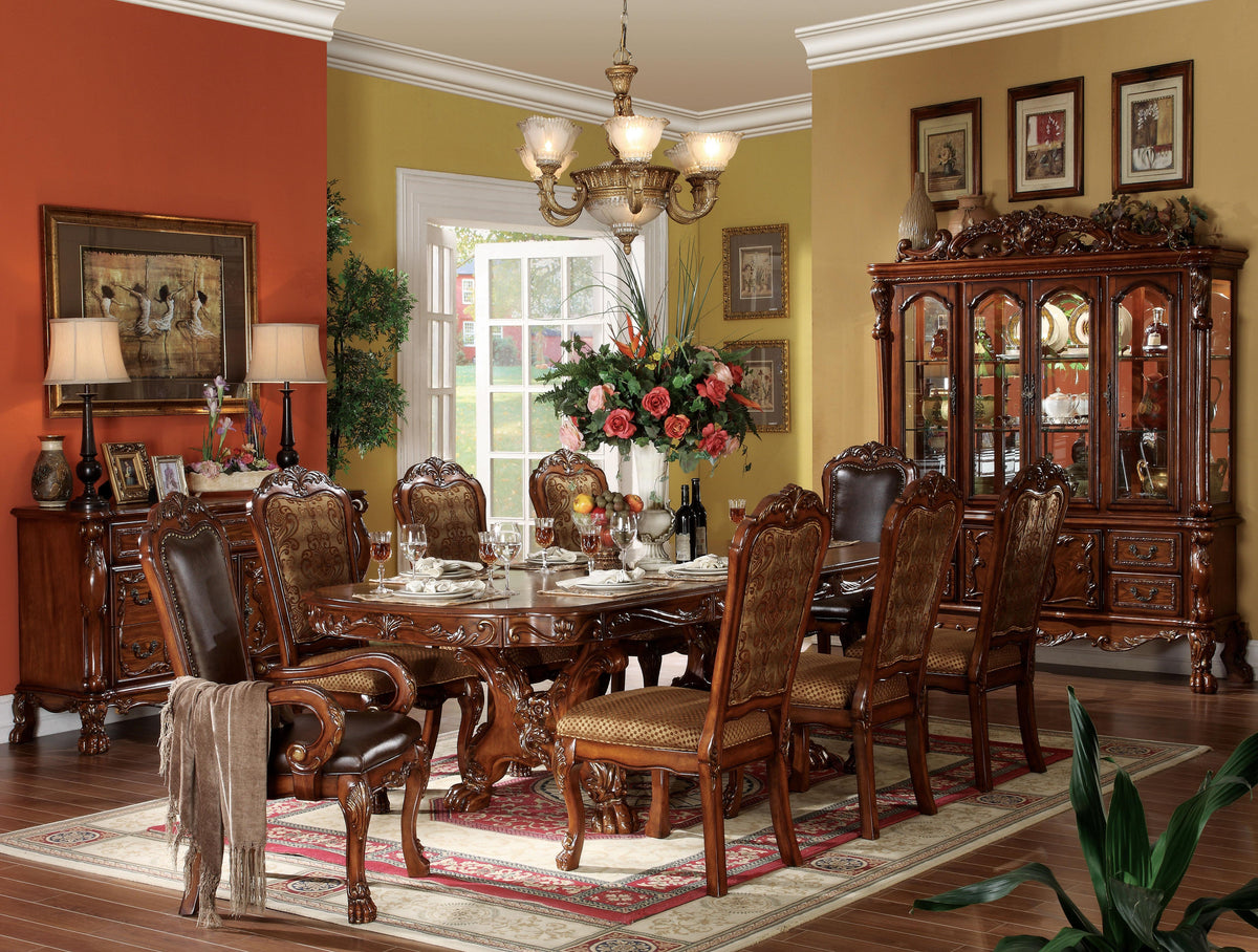 Dresden Cherry Oak Dining Table Half Price Furniture