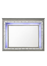 Antares Light Gray Oak Mirror (LED) Half Price Furniture