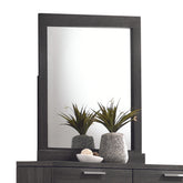 Lantha Gray Oak Mirror Half Price Furniture