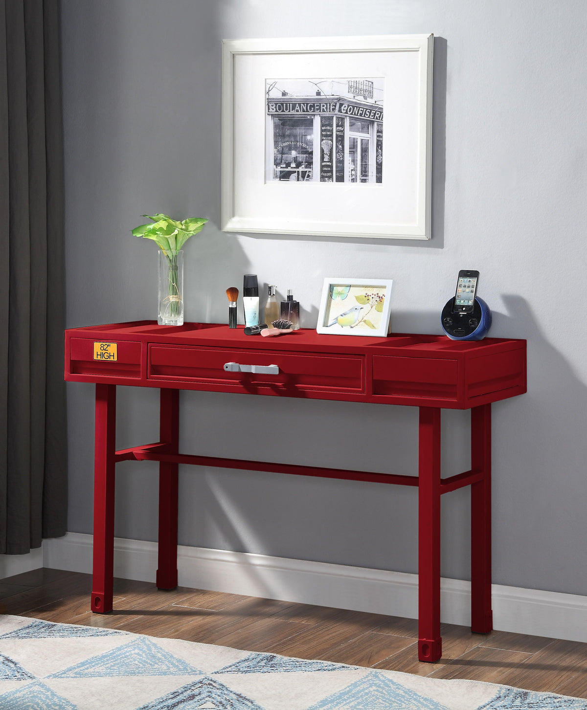 Cargo Red Vanity Desk Half Price Furniture