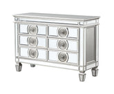 Varian Mirrored & Antique Platinum Server Half Price Furniture