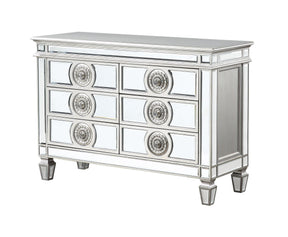 Varian Mirrored & Antique Platinum Server Half Price Furniture