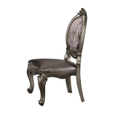 Versailles Silver PU & Antique Platinum Side Chair Half Price Furniture