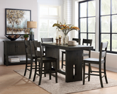 Haddie Distressed Walnut Counter Height Table Half Price Furniture
