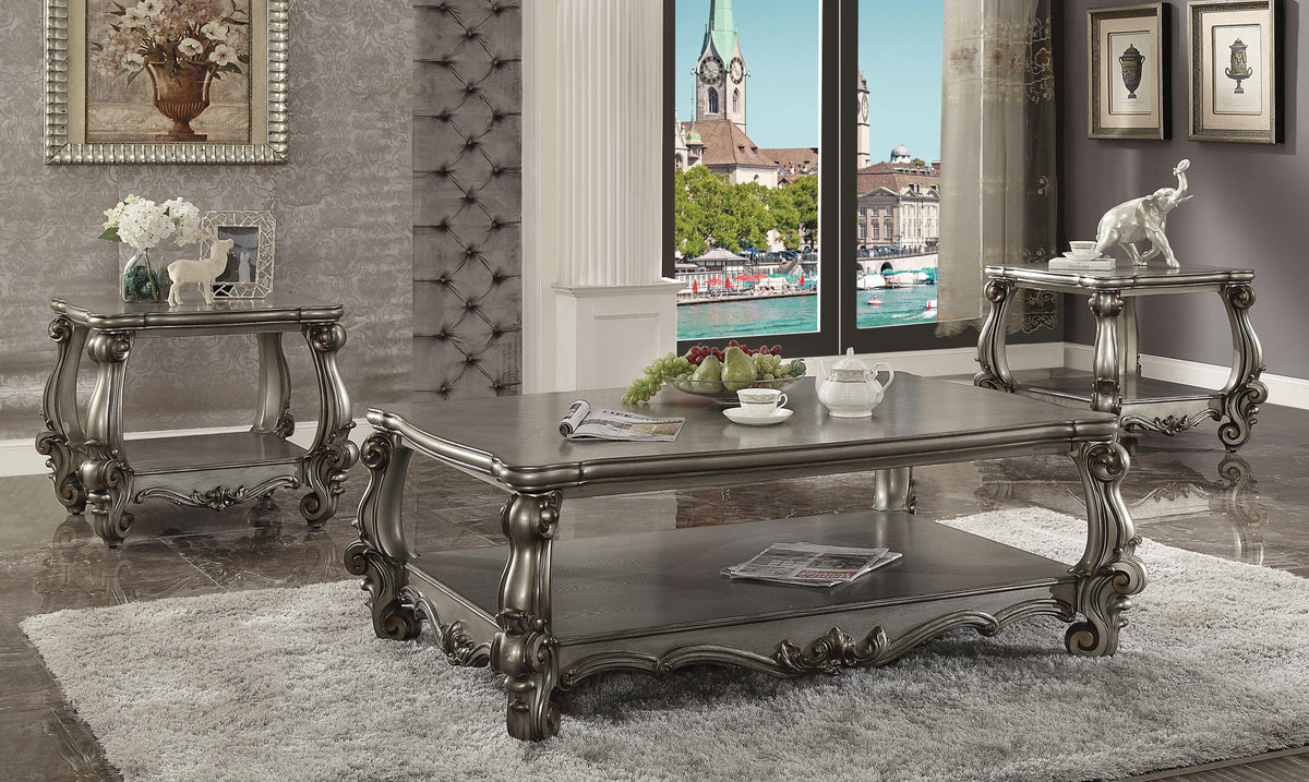 Versailles Antique Platinum Coffee Table Half Price Furniture