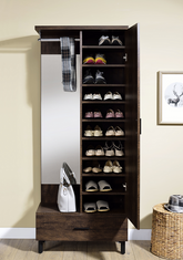 Tsula Rustic Walnut Hall Tree Half Price Furniture