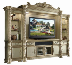 Acme Vendome Entertainment Center in Gold Patina 91310 - Entertainment Unit - Half Price Furniture