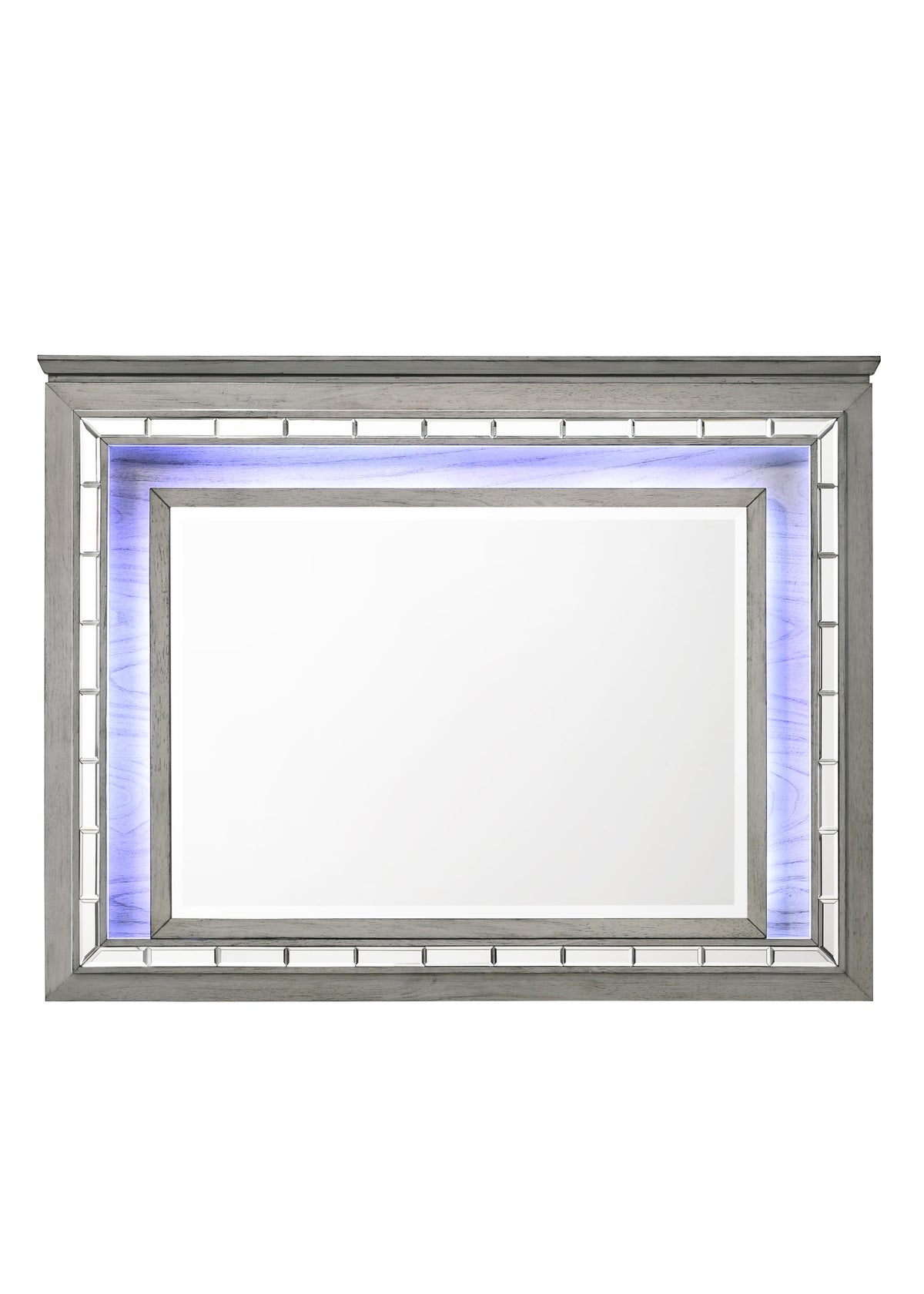 Antares Light Gray Oak Mirror (LED)  Las Vegas Furniture Stores