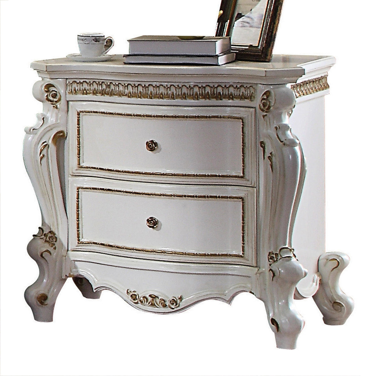 Picardy Antique Pearl Nightstand  Las Vegas Furniture Stores