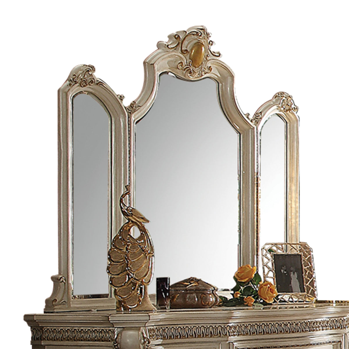 Picardy Antique Pearl Mirror  Las Vegas Furniture Stores