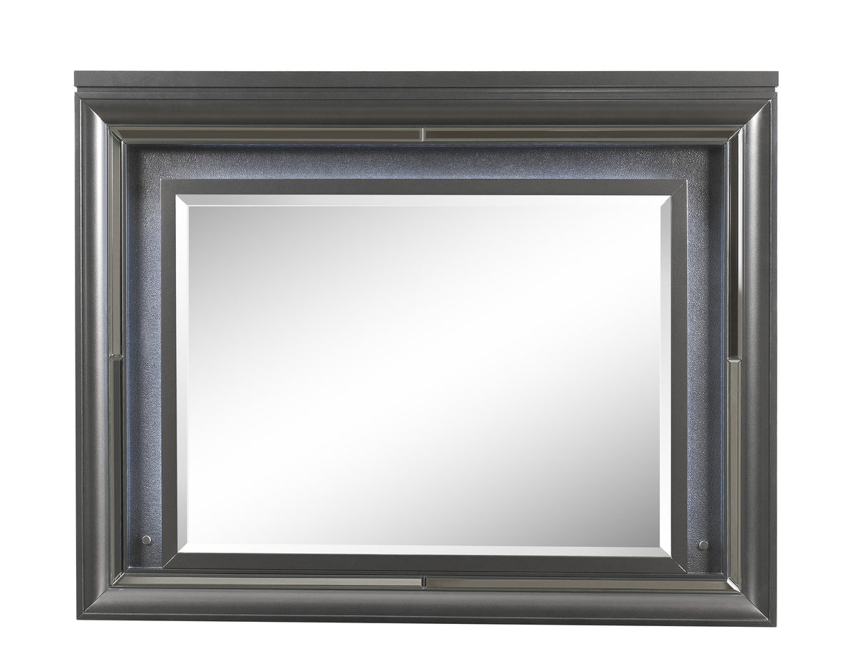 Sawyer Metallic Gray Mirror (LED)  Las Vegas Furniture Stores
