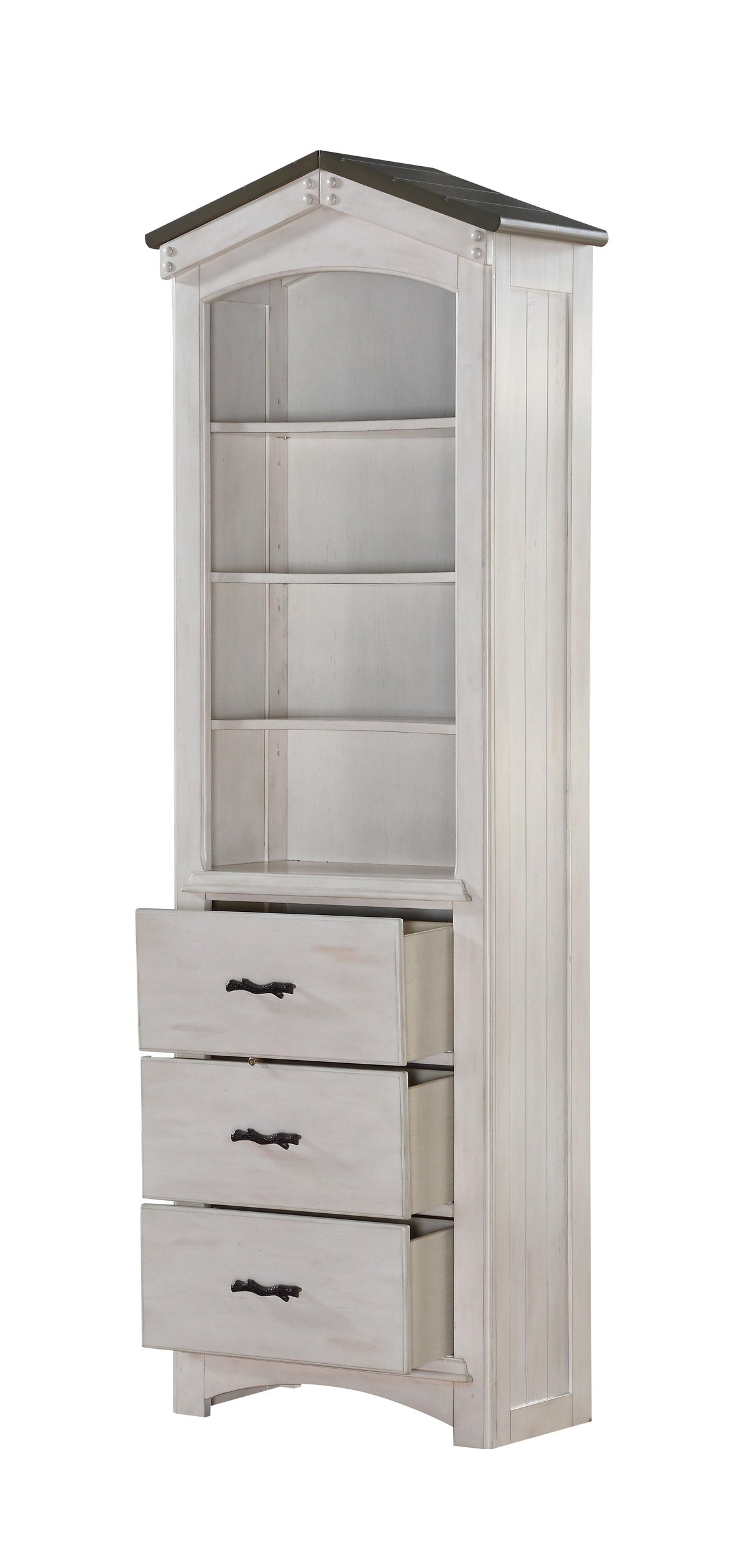 Tree House Weathered White & Washed Gray Bookcase  Las Vegas Furniture Stores