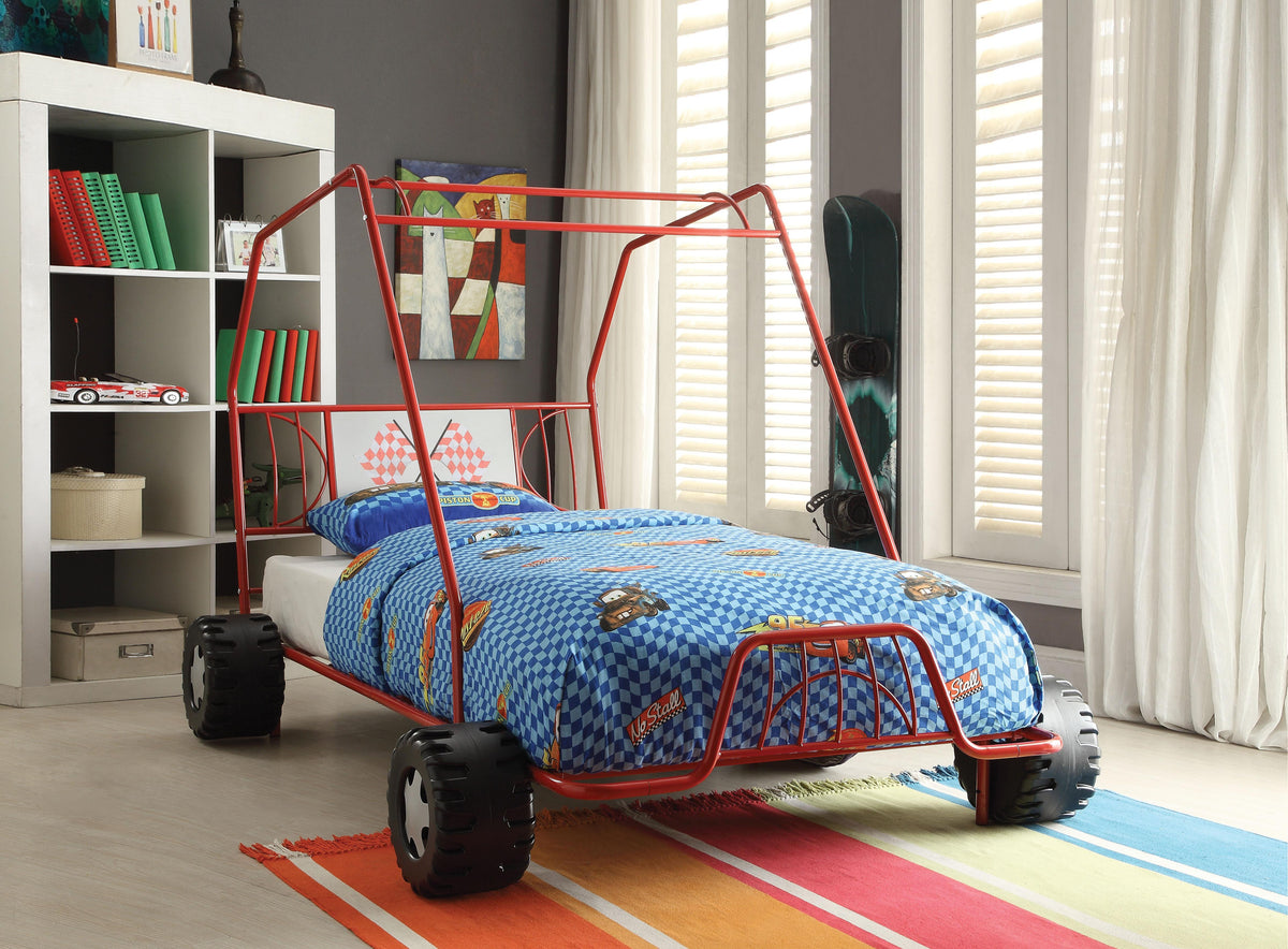 Xander Red Go Kart Twin Bed  Las Vegas Furniture Stores