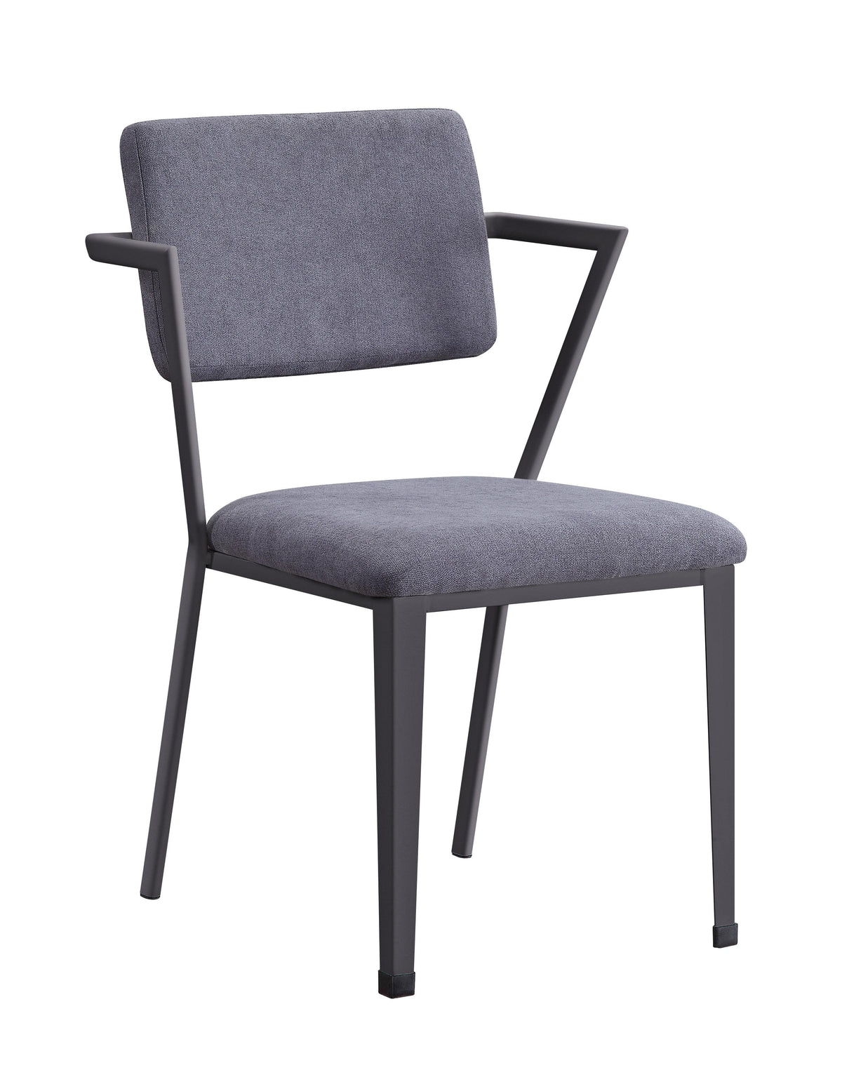Cargo Gray Fabric & Gunmetal Chair  Las Vegas Furniture Stores