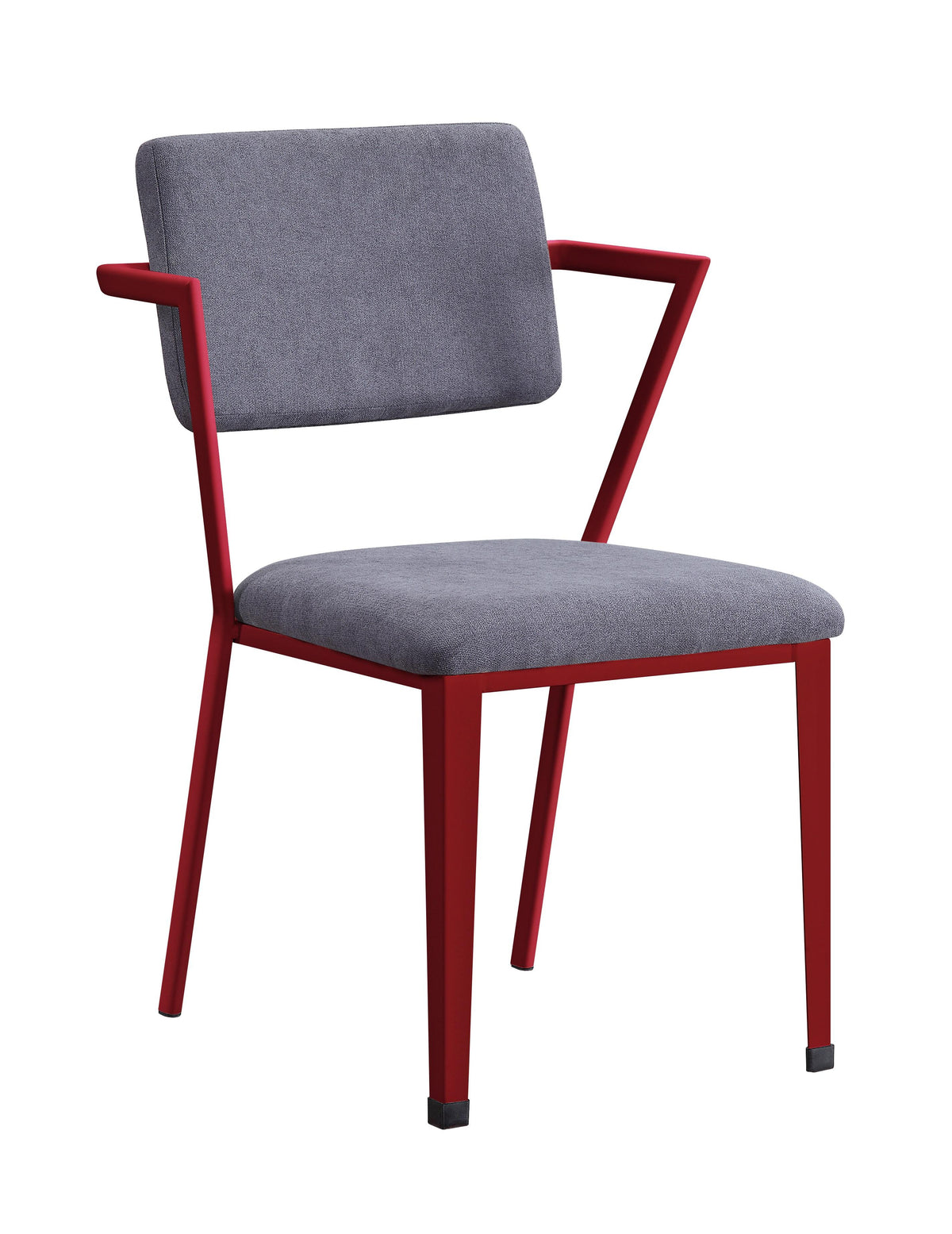 Cargo Gray Fabric & Red Chair  Las Vegas Furniture Stores