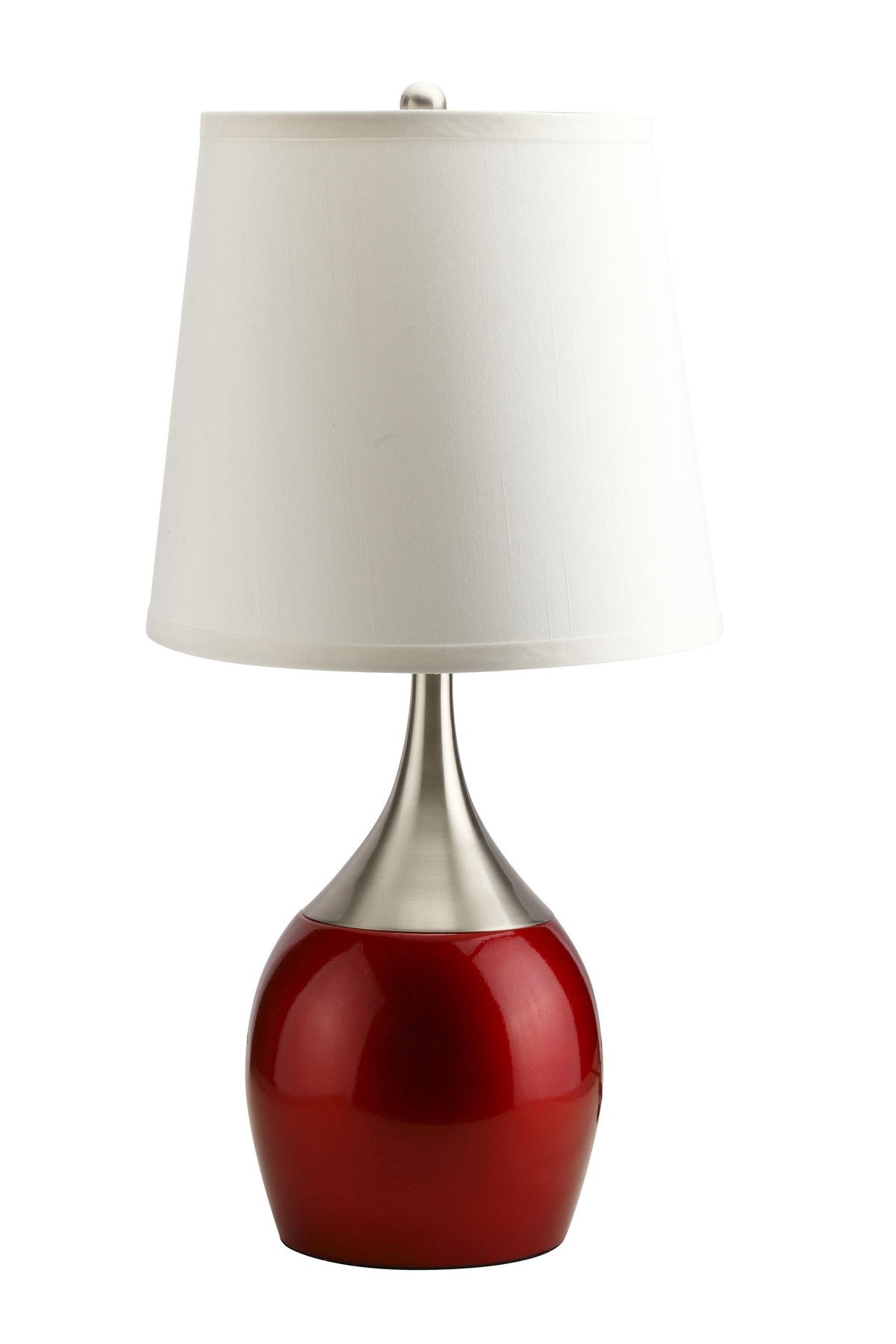 Willow Brushed Silver, Red Table Lamp  Las Vegas Furniture Stores