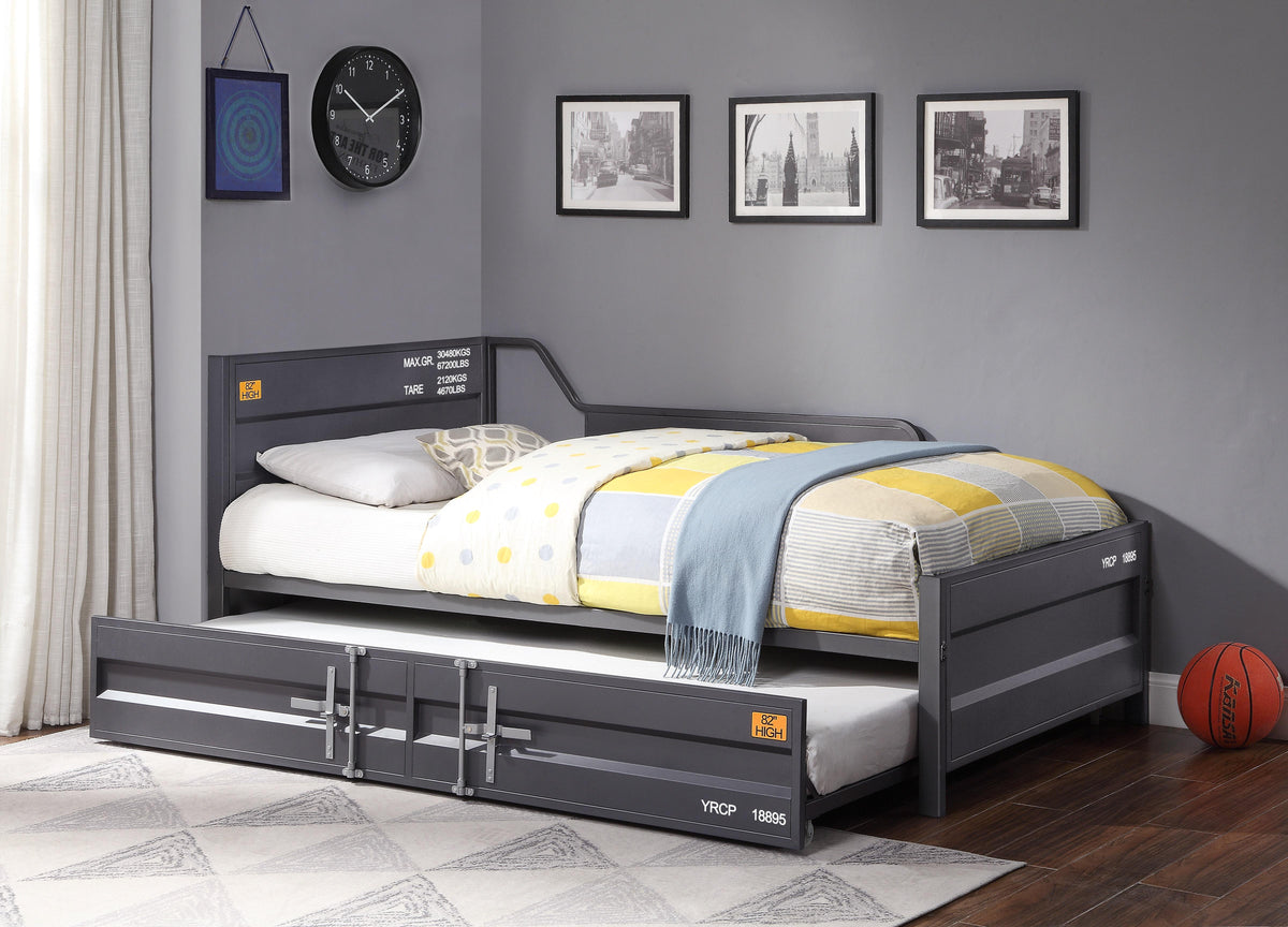 Cargo Gunmetal Daybed & Trundle (Twin Size)  Las Vegas Furniture Stores