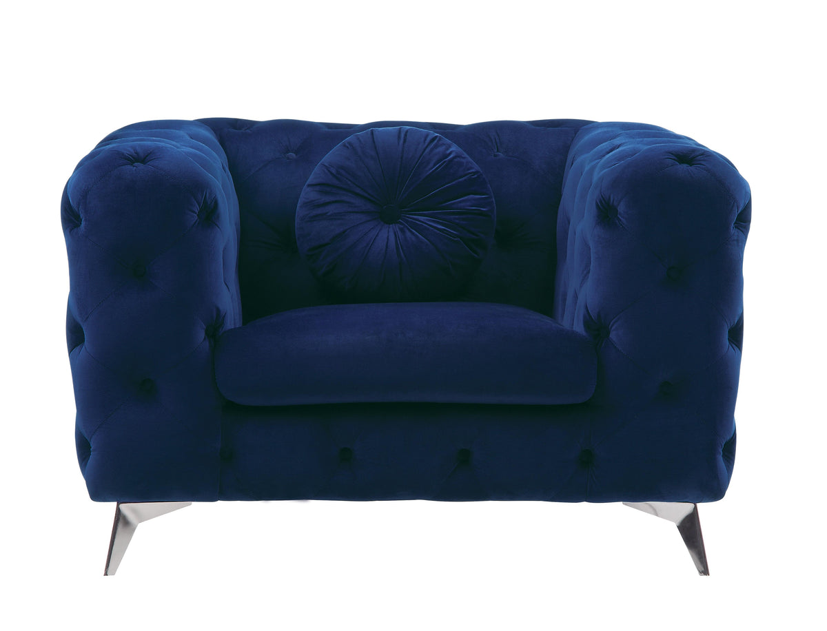 Atronia Blue Fabric Chair  Las Vegas Furniture Stores