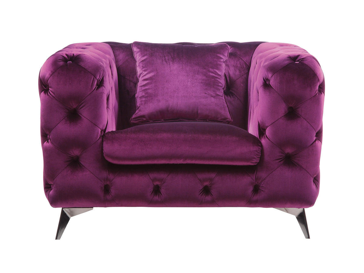 Atronia Purple Fabric Chair  Las Vegas Furniture Stores
